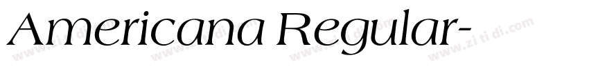 Americana Regular字体转换